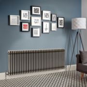 Milano Windsor - Lacquered Raw Metal Horizontal Traditional Column Radiator - 600mm x 1595mm (Triple Column)