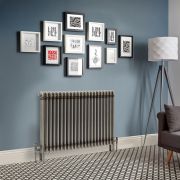 Milano Windsor - Lacquered Raw Metal Horizontal Traditional Column Radiator - 750mm x 1010mm (Triple Column)