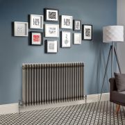 Milano Windsor - Lacquered Raw Metal Horizontal Traditional Column Radiator - 750mm x 1190mm (Triple Column)