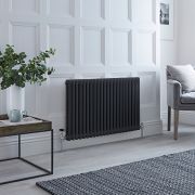 Milano Windsor - Anthracite Horizontal Traditional Column Radiator - (Double Column) - Choice of Size