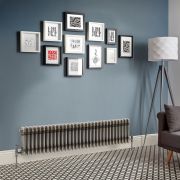 Milano Windsor - Lacquered Raw Metal Horizontal Traditional Column Radiator - 300mm x 1415mm (Triple Column)