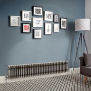 Milano Windsor - Lacquered Raw Metal Horizontal Traditional Column Radiator - 300mm x 1595mm (Triple Column)