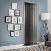 Milano Windsor - Lacquered Raw Metal Vertical Traditional Column Radiator - 1800mm x 650mm (Triple Column)