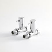 Milano Select - Chrome Minimalist Straight Radiator Valves - (Pair)