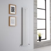 Milano Aruba - White Vertical Designer Radiator - 1400mm x 236mm (Single Panel)