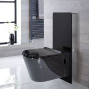 Milano Arca - Black 500mm Compact WC Unit with Nero Toilet