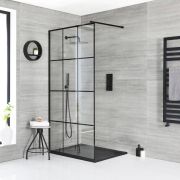 Milano Barq - Walk-In Shower Enclosure with Slate Tray - Choice of Sizes
