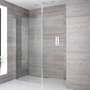 Milano Alto - Wet Room Shower Enclosure - Choice of Glass Size and Drain