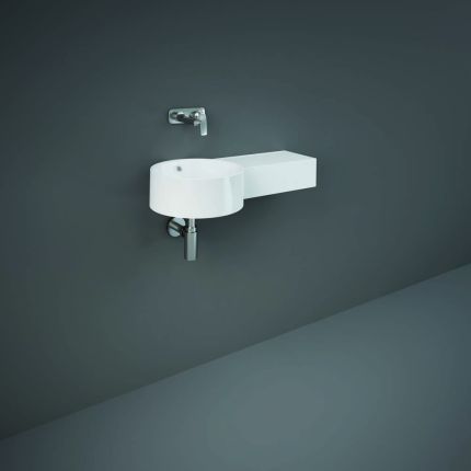 RAK Sensation - Gloss White Modern Freestanding Basin - 550mm x 460mm (No  Tap-Holes)