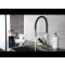 Milano Arvo - Modern Monobloc Kitchen Mixer Tap with Pull Out Spout - Black and Chrome