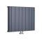Milano Skye - Aluminium Anthracite Horizontal Designer Radiator - 600mm x 755mm (Single Panel)