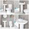 Milano Ballam - Modern Close Coupled Toilet and Pedestal Basin Set