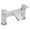 Milano Razor - Modern Basin and Matching Bath Filler Tap Set - Chrome