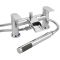 Milano Razor - Modern Waterfall Basin Tap with Matching Bath Mixer Tap and Hand Shower Set - Chrome