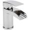 Milano Razor - Modern Waterfall Basin Tap with Matching Bath Mixer Tap and Hand Shower Set - Chrome