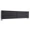 Milano Capri - Black Flat Panel Horizontal Designer Radiator - 354mm x 1600mm (Double Panel)