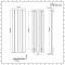 Milano Skye - Aluminium Anthracite Vertical Designer Radiator - 1600mm x 470mm (Single Panel)