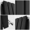 Milano Alpha - Black Vertical Flat Panel Designer Radiator - Choice of Size