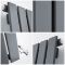 Milano Alpha - Anthracite Flat Panel Vertical Designer Radiator - 1600mm x 350mm (Single Panel)