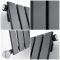Milano Alpha Electric - Black Horizontal Flat Panel Designer Radiator - 635mm x 980mm (Single Panel)