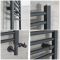 Milano Artle Dual Fuel - Anthracite Straight Heated Towel Rail - 1200mm x 500mm