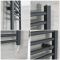 Milano Artle Electric - Anthracite Straight Heated Towel Rail - 1600mm x 400mm