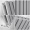 Milano Aruba - Light Grey Horizontal Designer Radiator - 635mm x 1416mm (Double Panel)