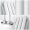 Milano Aruba Flow - White Horizontal Side Connection Designer Radiator - 635mm x 1652mm (Double Panel)