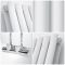 Milano Aruba Flow - White Vertical Middle Connection Designer Radiator - Choice of Size