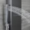 Milano Select - Modern Exposed Thermostatic Shower Tower Panel with Large Shower Head, Hand Shower and Body Jets - Gun Metal Grey