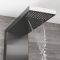 Milano Select - Modern Exposed Thermostatic Shower Tower Panel with Large Shower Head, Hand Shower and Body Jets - Gun Metal Grey