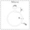 Milano Mirage - Modern Towel Ring - Chrome