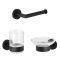 Milano Nero - Black Modern 3 Piece Bathroom Accessory Set
