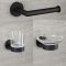 Milano Nero - Black Modern 3 Piece Bathroom Accessory Set
