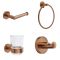 Milano Alara - Modern 4 Piece Brushed Copper Accessory Pack