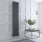 Milano Windsor - Anthracite 1800mm Vertical Traditional Triple Column Radiator - Choice of Size and Feet