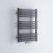 Milano Bow - Anthracite D-Bar Central Connection Heated Towel Rail - 736mm x 500mm