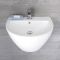 Milano Irwell - White Modern Wall Hung Basin - 530mm x 440mm (1 Tap-Hole)
