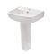 Milano Elswick - Modern 600mm Basin with Full Pedestal - (1 Tap-Hole)