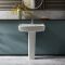 Milano Elswick - Modern 600mm Basin with Full Pedestal - (1 Tap-Hole)