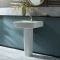 Milano Elswick - Modern 600mm Basin with Full Pedestal - (1 Tap-Hole)