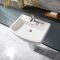 Milano Elswick - Modern 600mm Basin with Full Pedestal - (1 Tap-Hole)