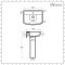 600mm Full Pedestal Basin - 1 Tap Hole