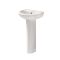 Milano Altham - Modern 450mm Cloakroom Basin with Full Pedestal - (1 Tap Hole)