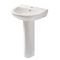 Milano Alma - Modern 540mm Basin with Full Pedestal - (1 Tap Hole)