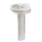 Milano Newby - Modern 560mm Corner Basin with Full Pedestal - (1 Tap Hole)