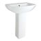 Milano Dalton - Modern 600mm Basin with Full Pedestal - (1 Tap Hole)