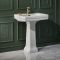 Milano Elizabeth - Traditional 645mm Basin with Full Pedestal - (1 Tap Hole)