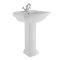Milano Sandringham - Traditional 1 Tap-Hole Basin with Full Pedestal - 605mm