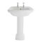 Milano Sandringham - Traditional 2 Tap-Hole Basin with Full Pedestal - 605mm